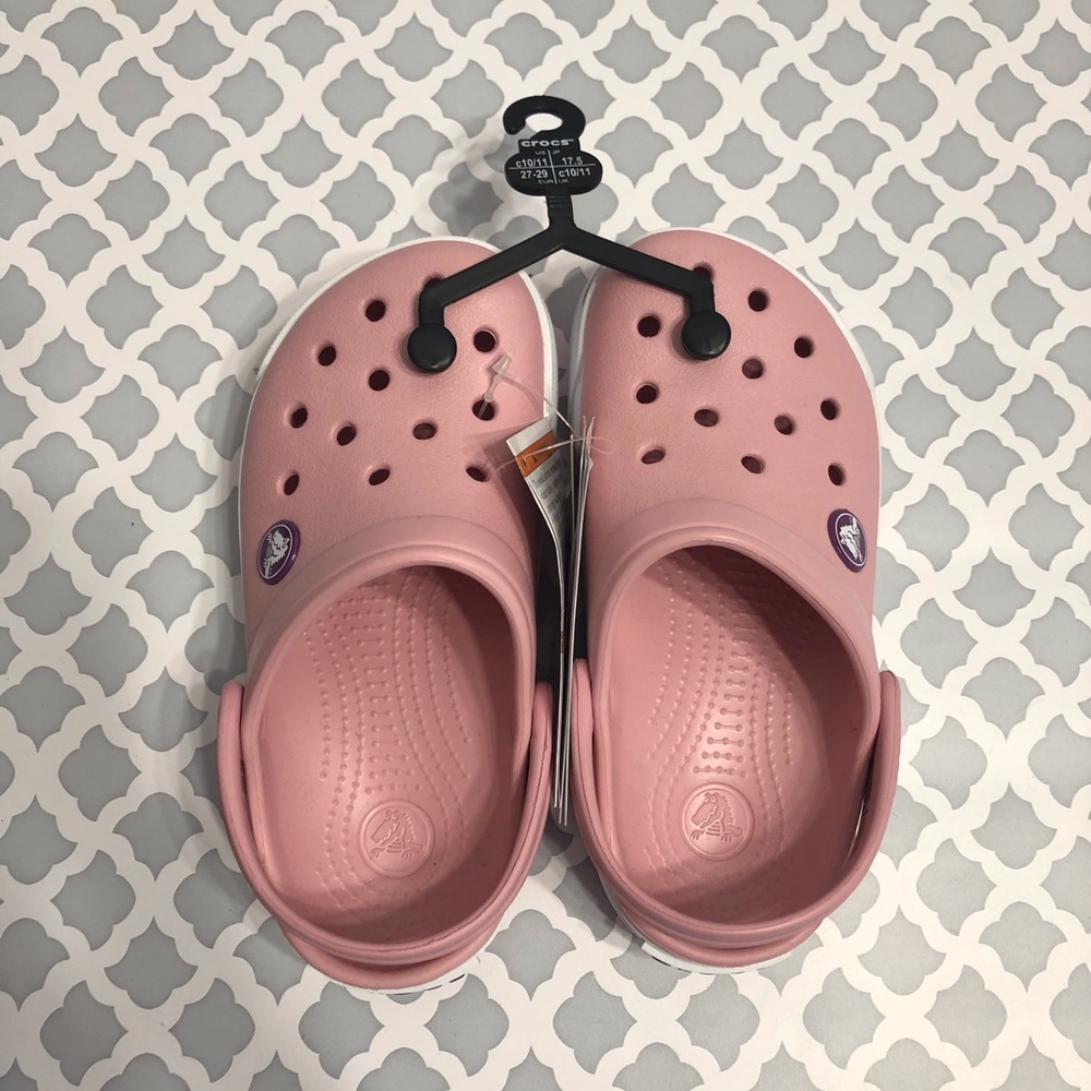 Girl’s Croc Pink Crocband II Shoes - Picture 3 of 10